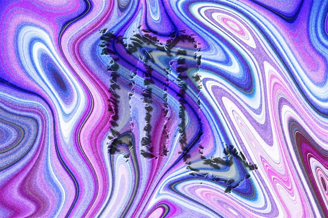 Scorpio Symbol Purple Abstract Background
