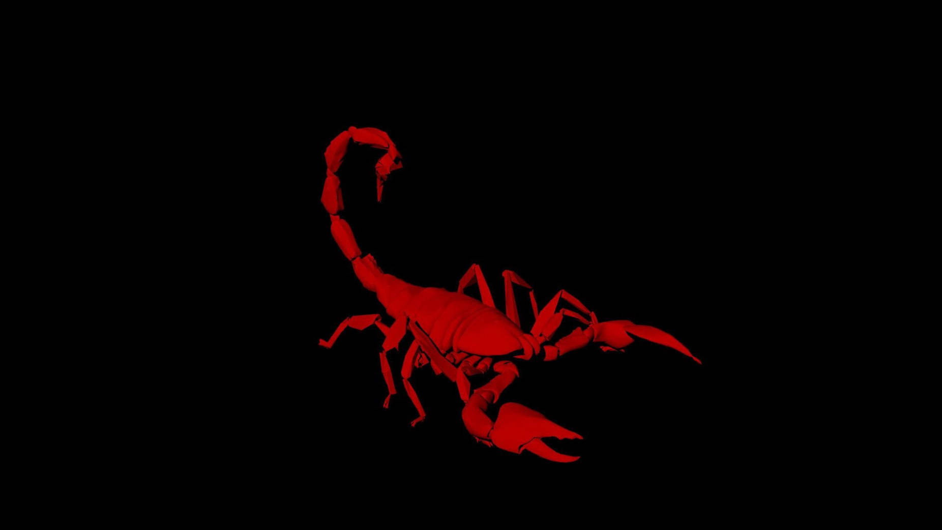 Scorpion Black And Red Art Background