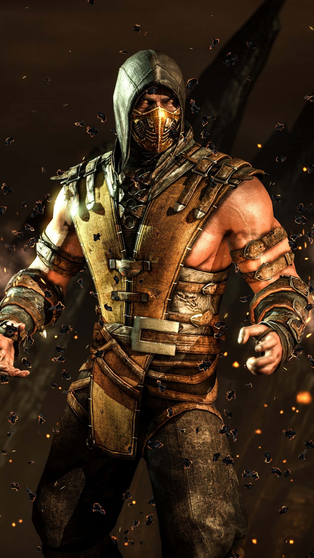 Scorpion From Mortal Kombat Brings New Heights Of Action And Adventure Background