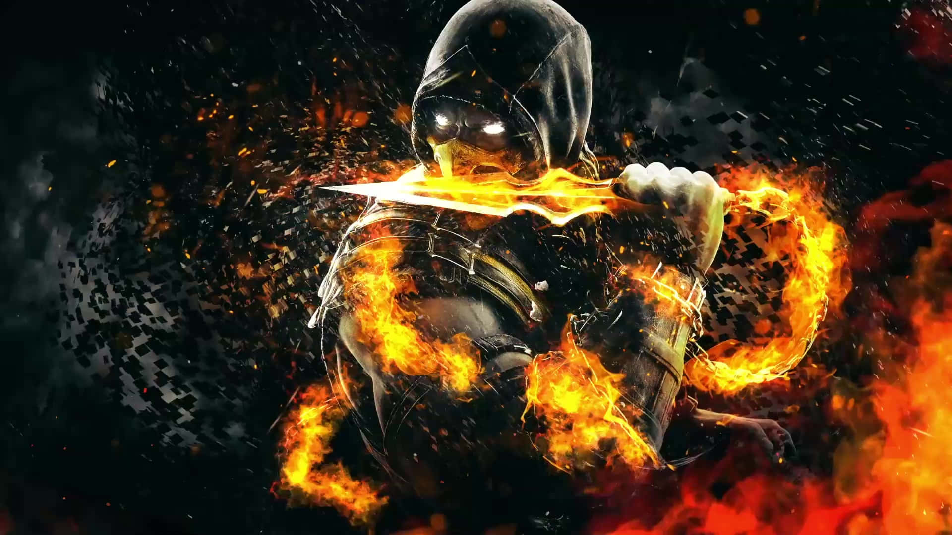 Scorpion From The Mortal Kombat Game Series Background