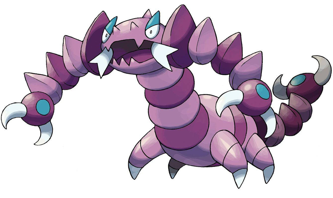 Scorpion Pokemon Drapion Plain White Background