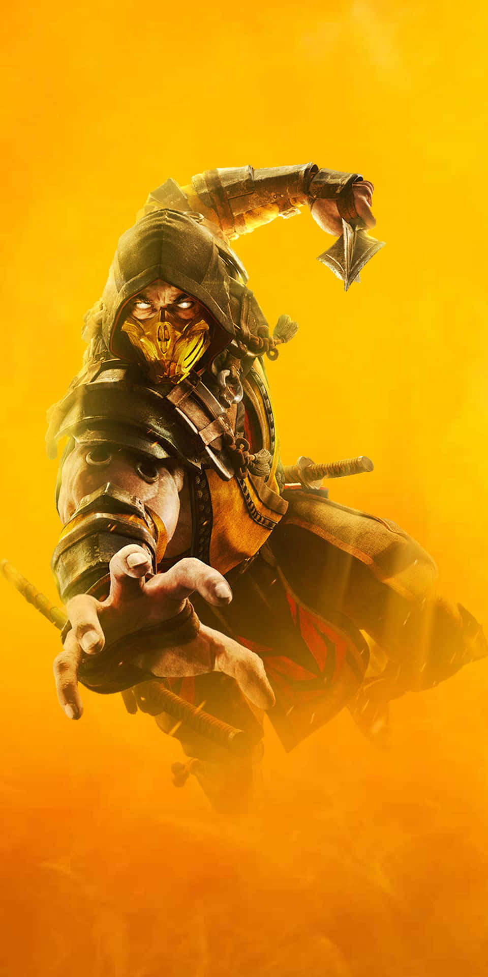 Scorpion Ready To Unleash A Fiery Attack In Mortal Kombat Background