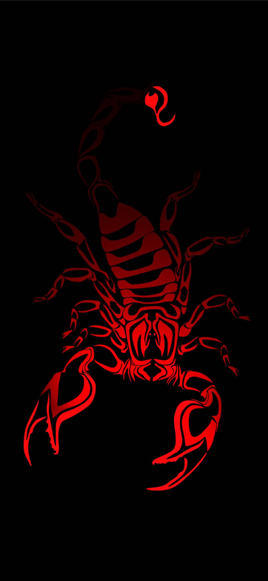 Scorpion Red Aesthetic Tribal Art