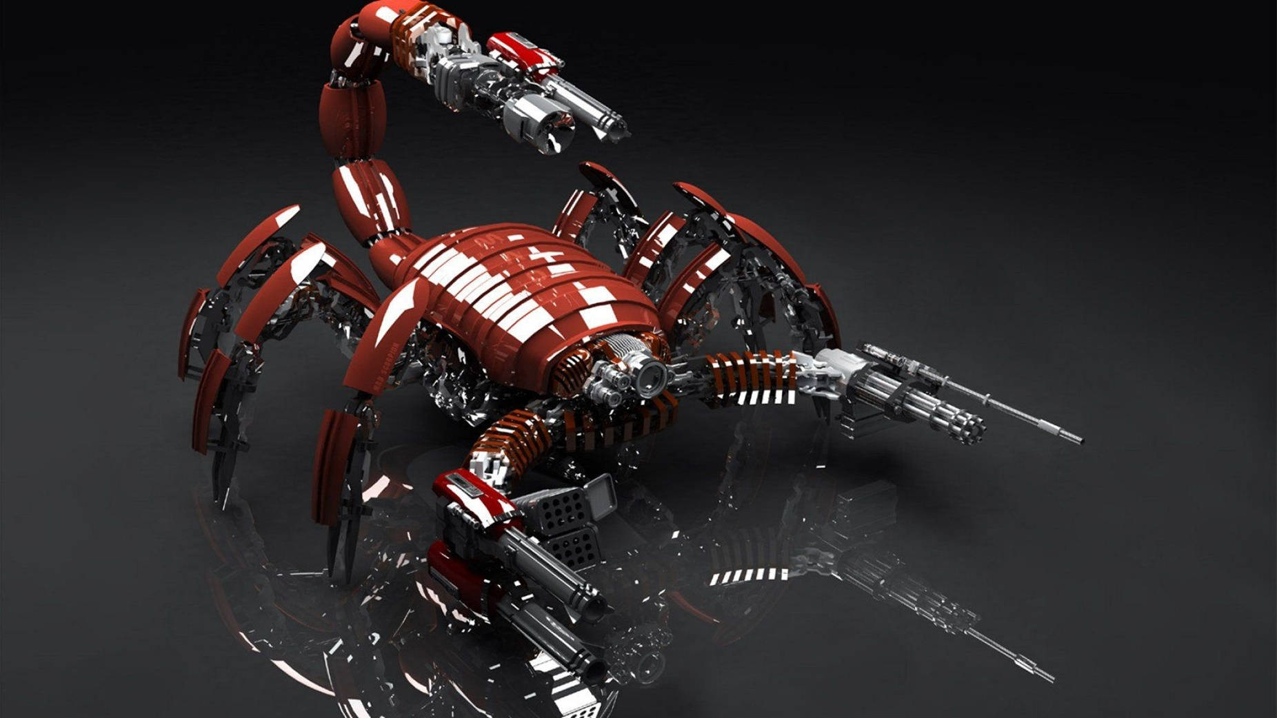 Scorpion Robot Red Aesthetic