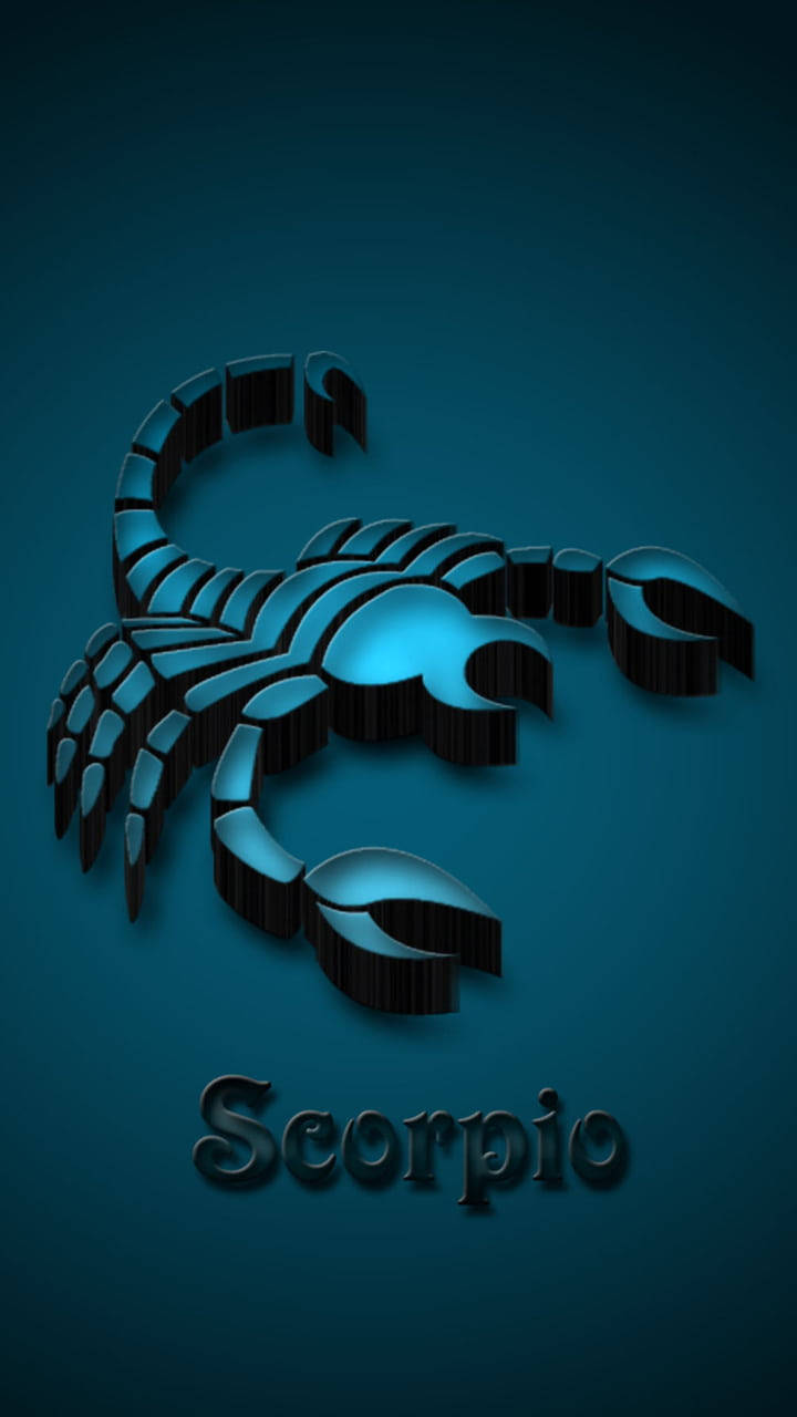 Scorpion Scorpio Blue Aesthetic Background