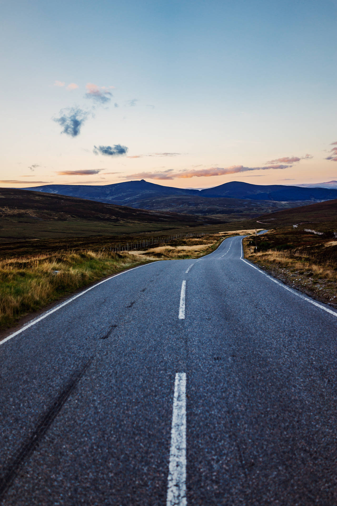 Scotland Asphalted Road Background