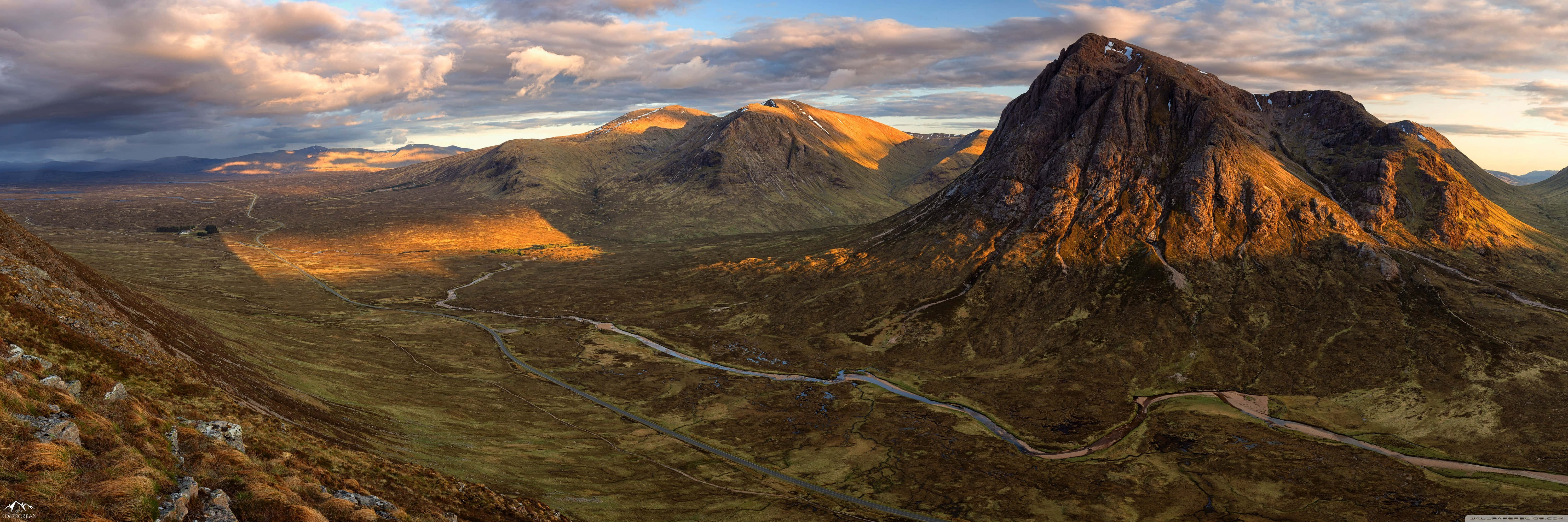 Scotland Mountain Range As A Panoramic Desktop Background