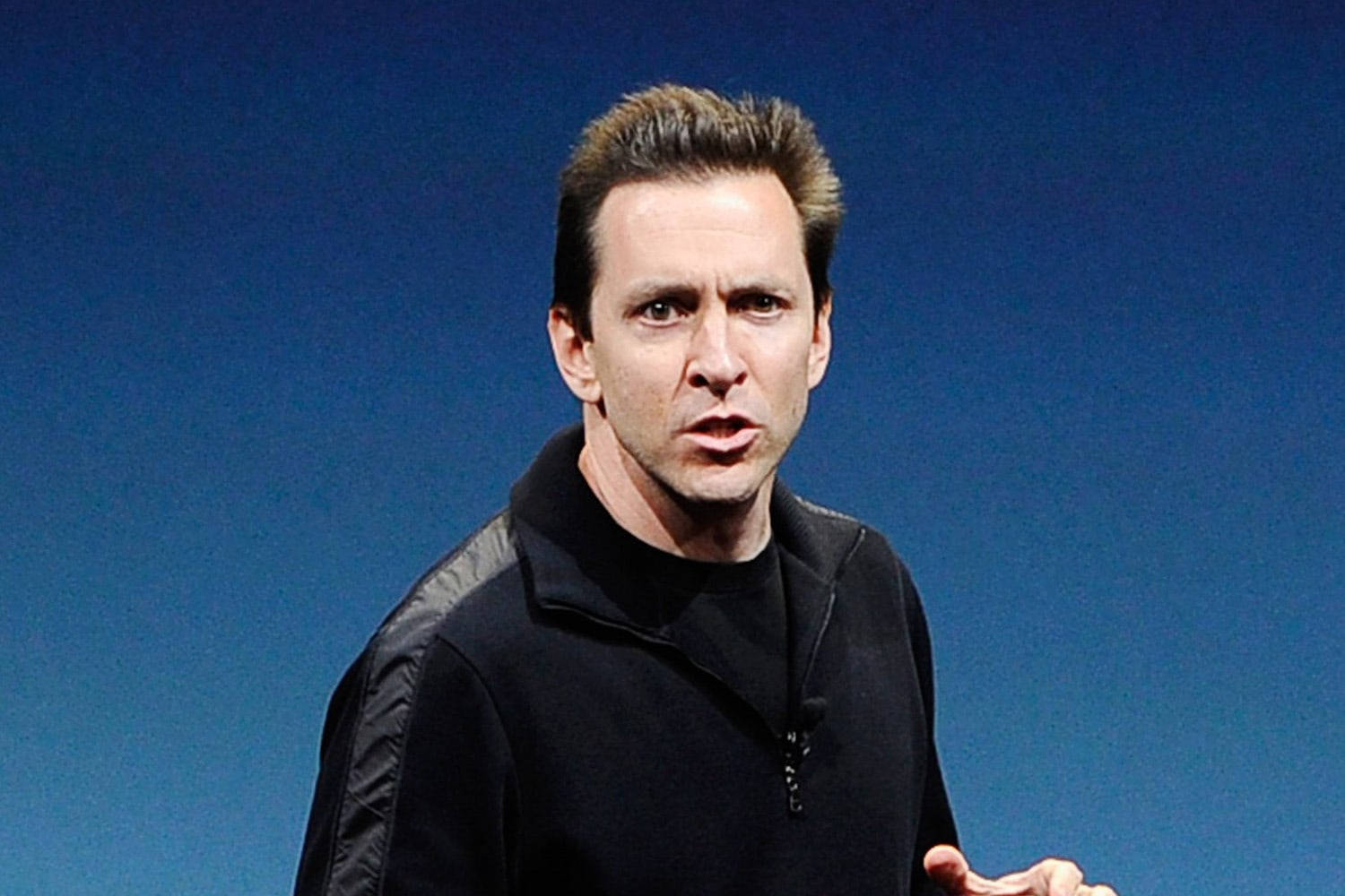 Scott Forstall In A Passionate Presentation Background