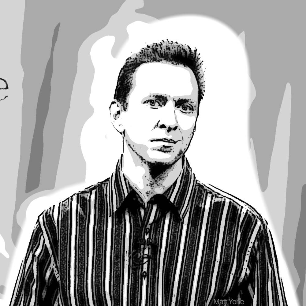 Scott Forstall In Black And White Aesthetic Background