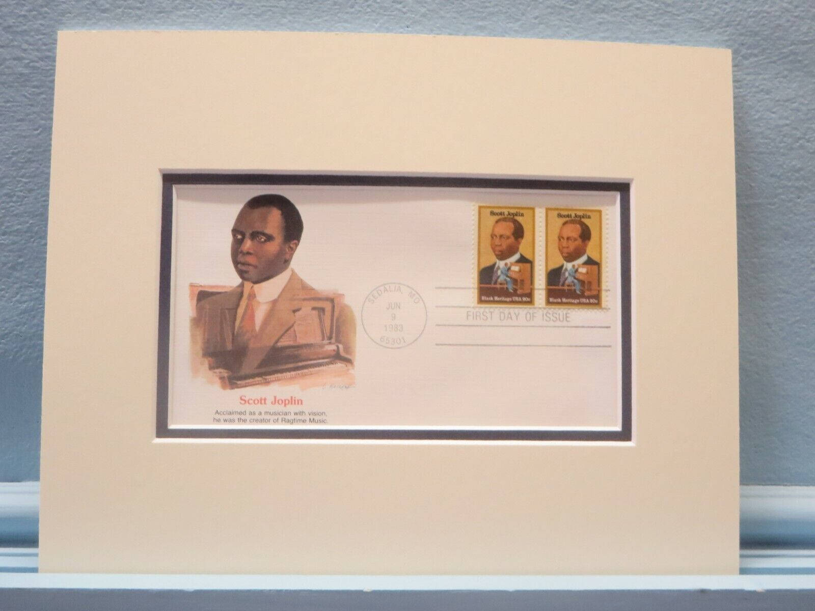 Scott Joplin Collectible Post Stamp In Frame