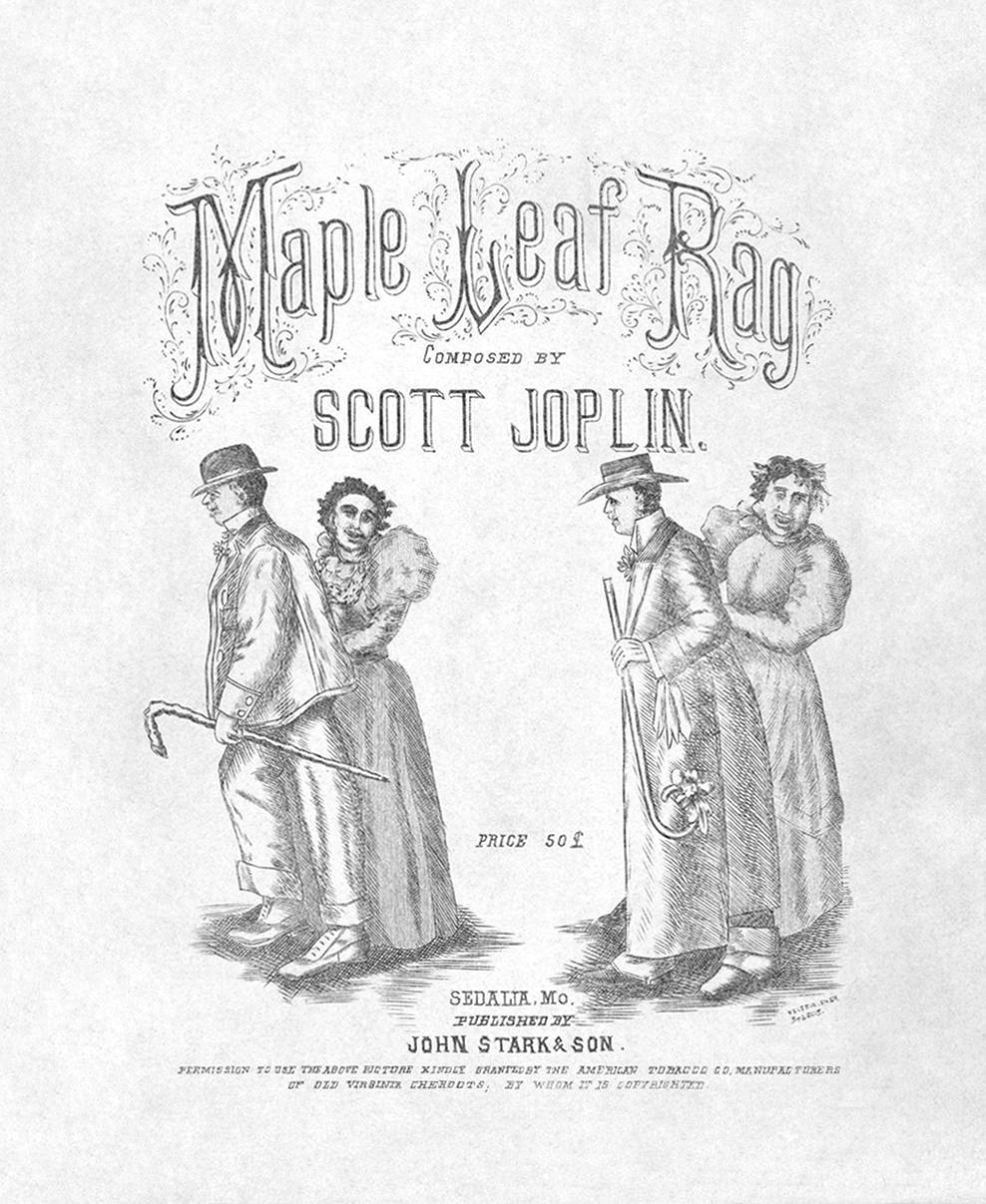 Scott Joplin Maple Leaf Rag First Edition Cover Background