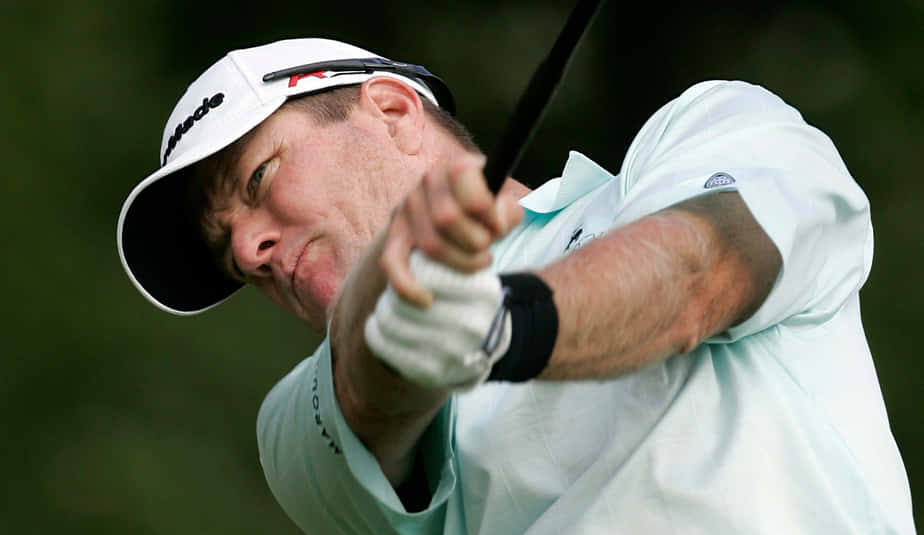 Scott Verplank In Action During A Golf Tournament Background