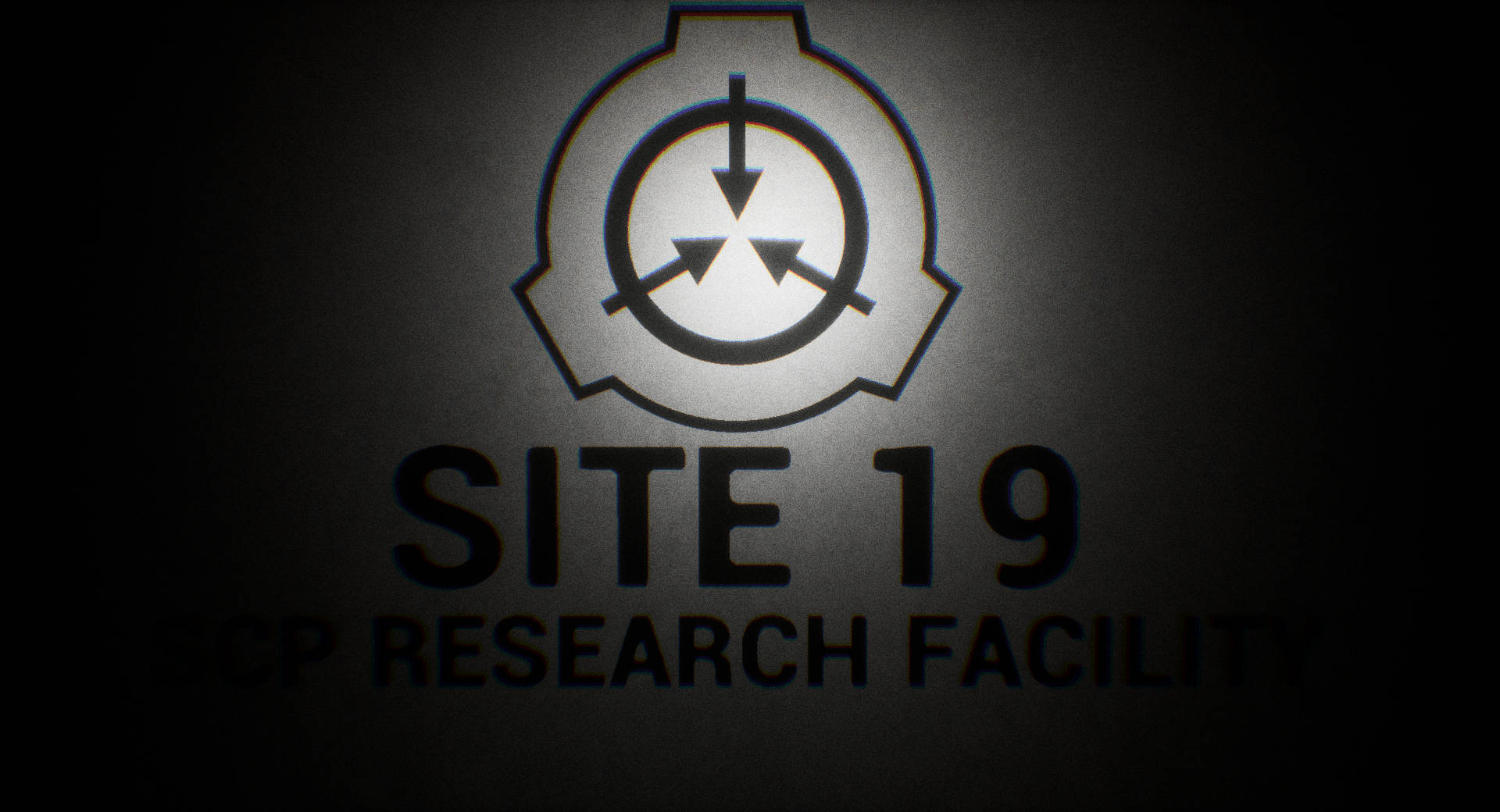 Scp Logo In Dark Vignette Background