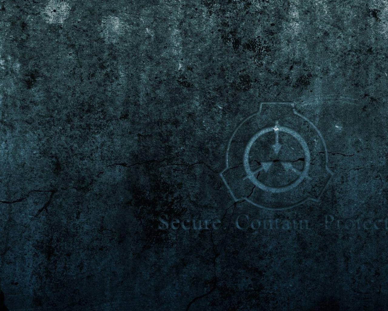 Scp Logo On The Wall Background