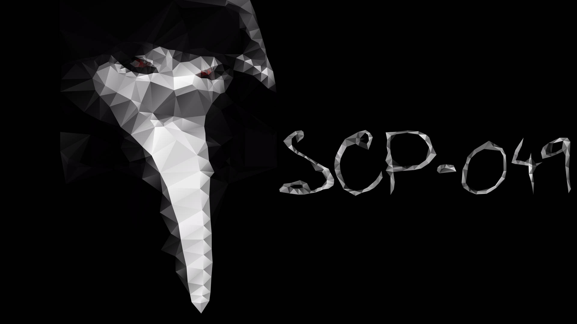 Scp Plague Doctor With Black Backdrop Background