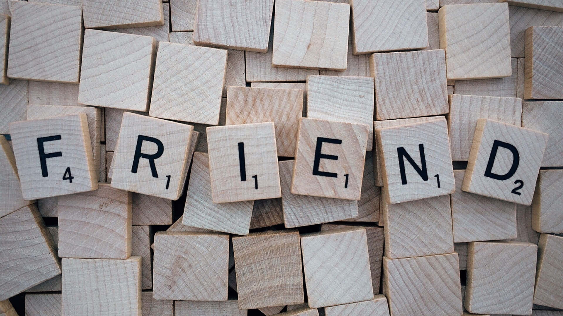 Scrabble F R I E N D Concept Background