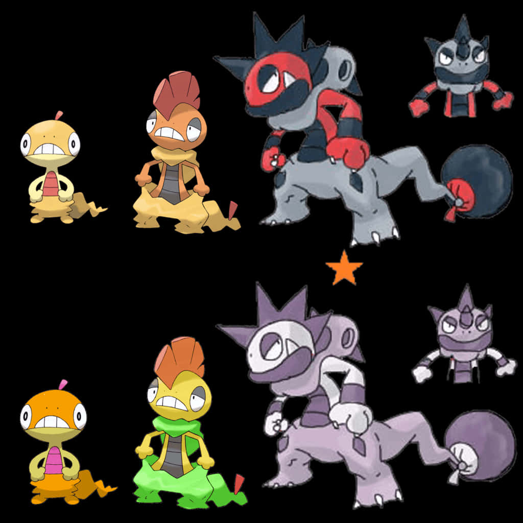 Scrafty Evolution Stages