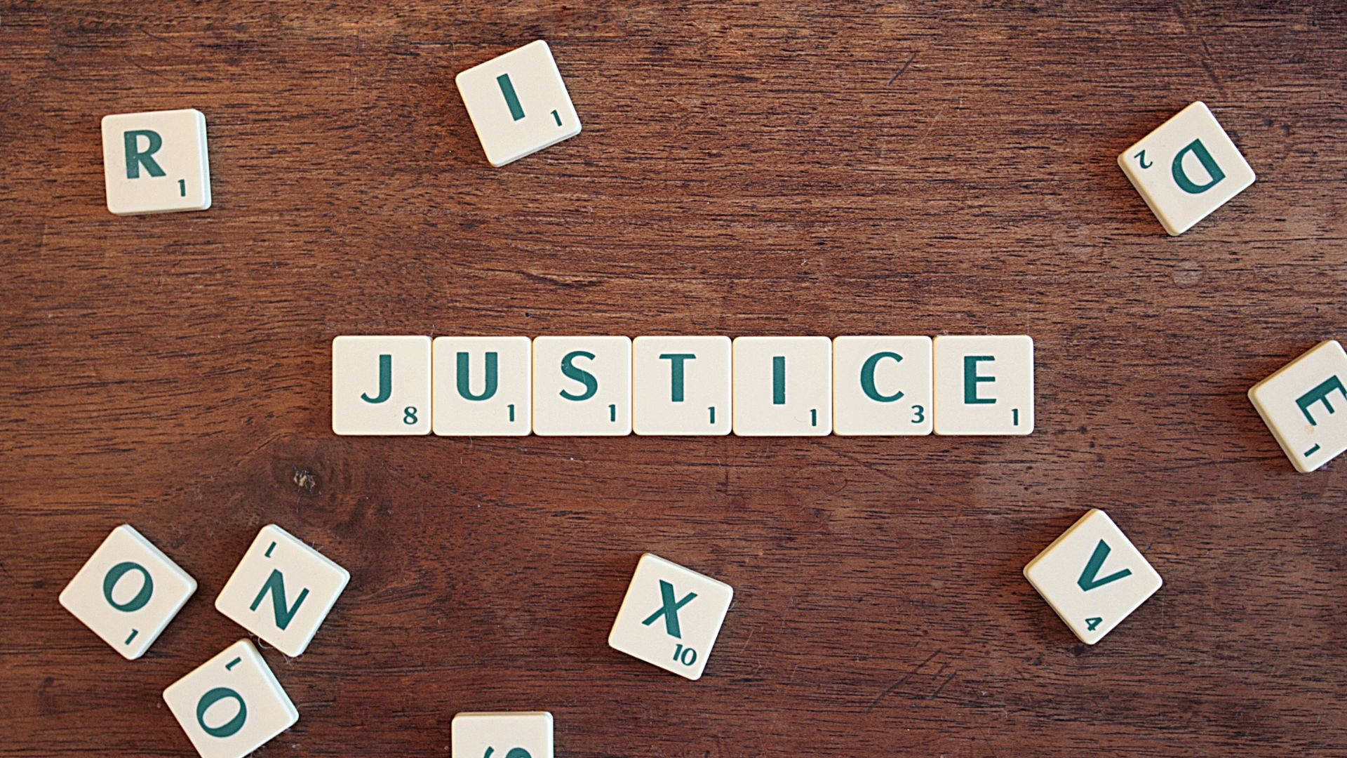 Scramble Justice Word Background
