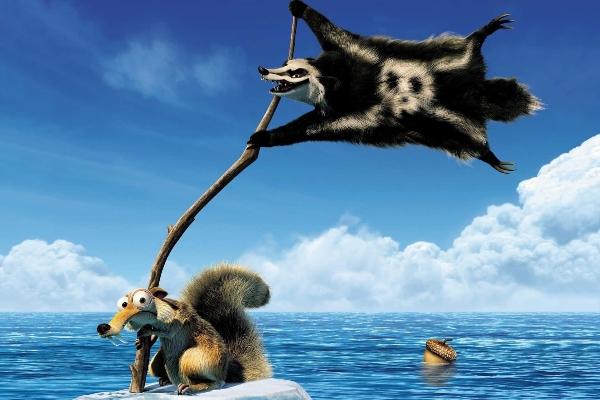 Scrat On Ice On Ice Age Dawn Of The Dinosaurs Background
