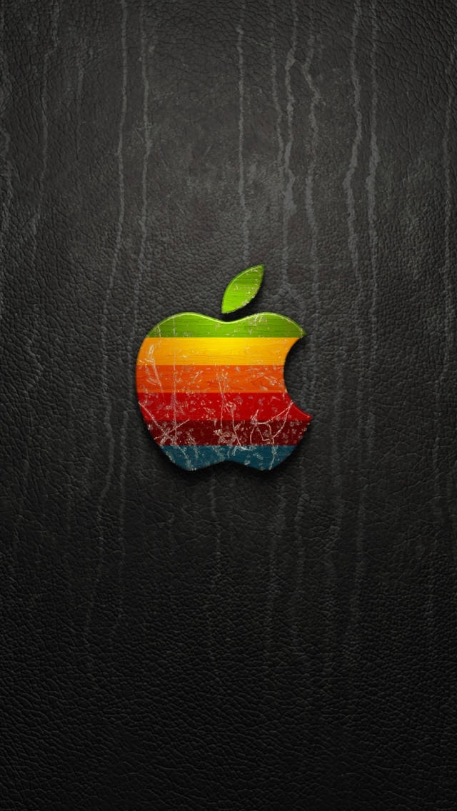 Scratched 3d Apple Iphone Logo