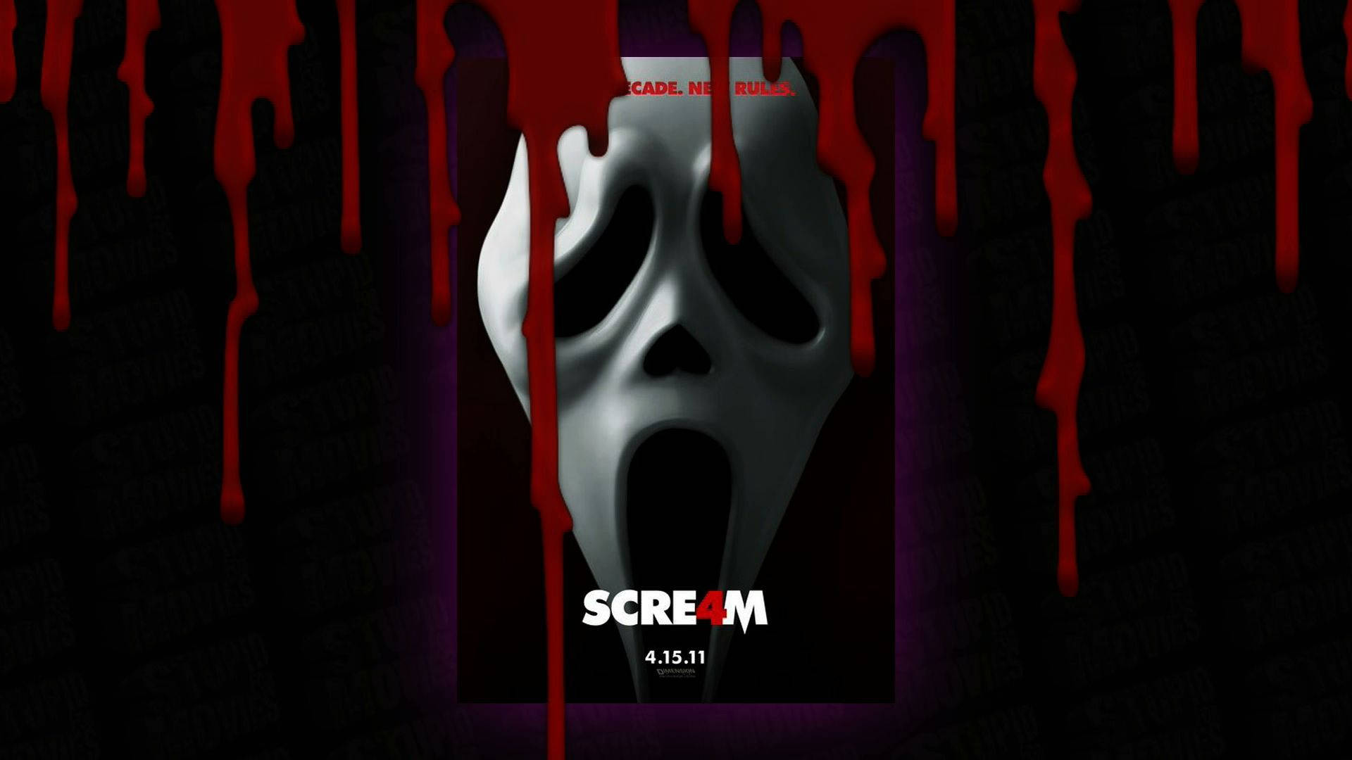 Scream Dripping Blood Poster Background
