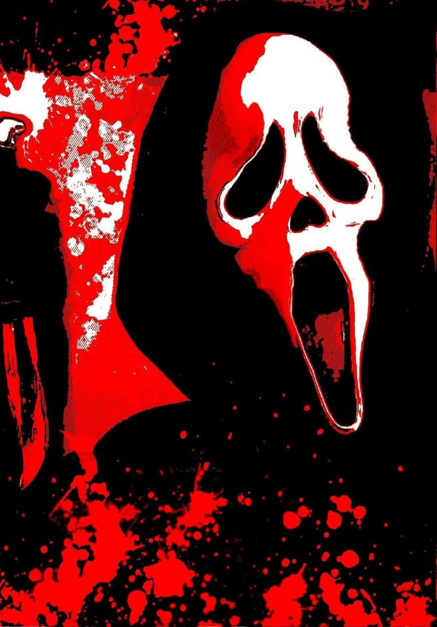 Scream Ghostface Bloody Portrait Poster Background