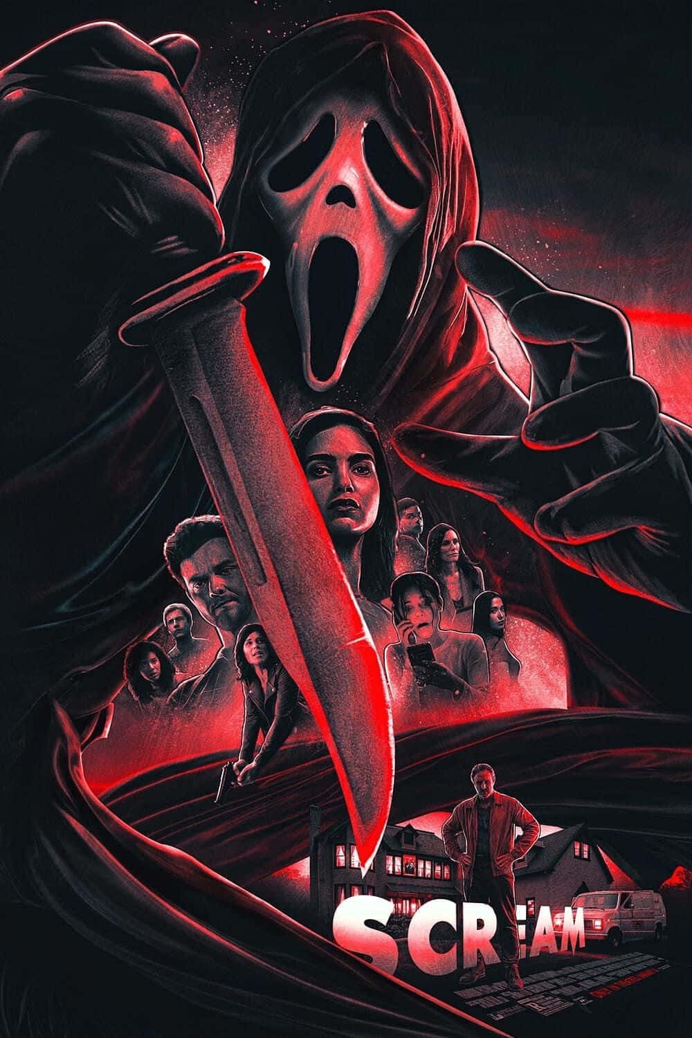 Scream Ghostface Movie Poster Background