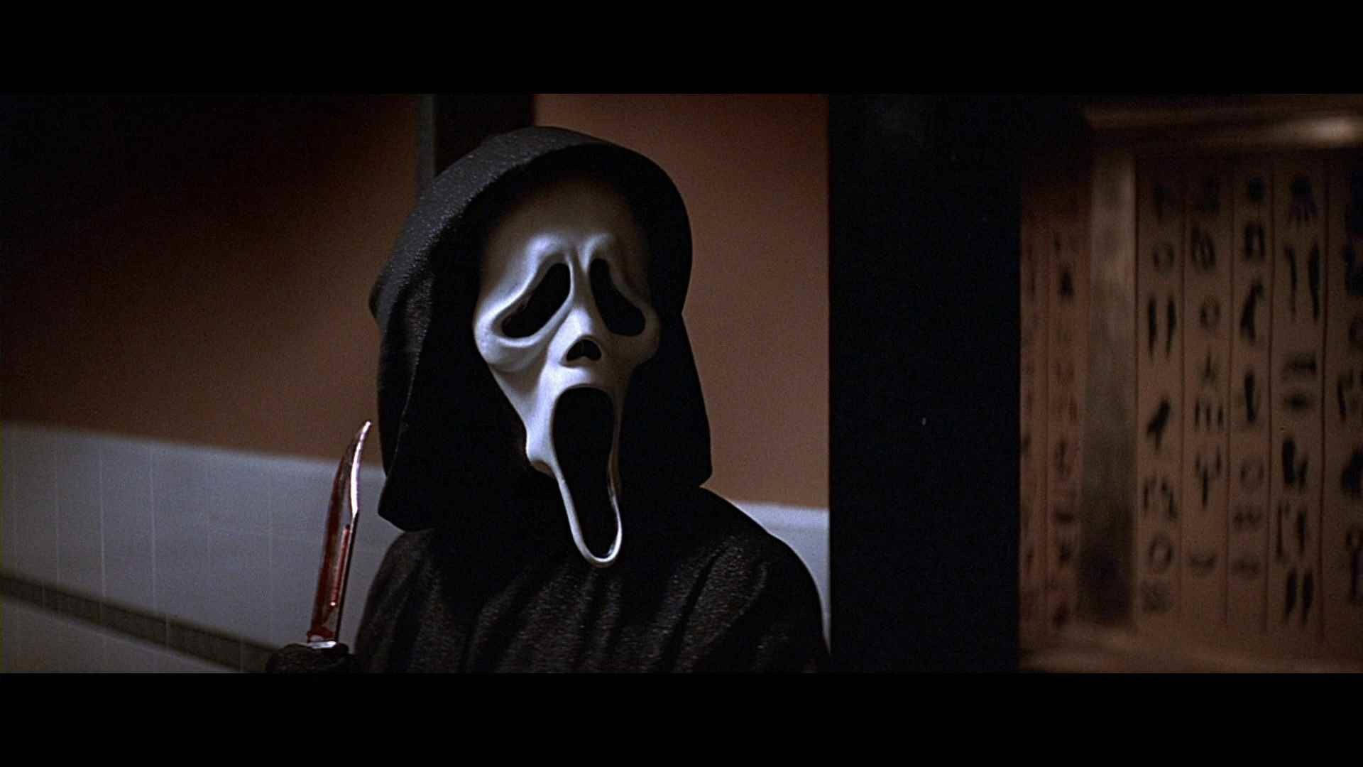Scream White Mask Background