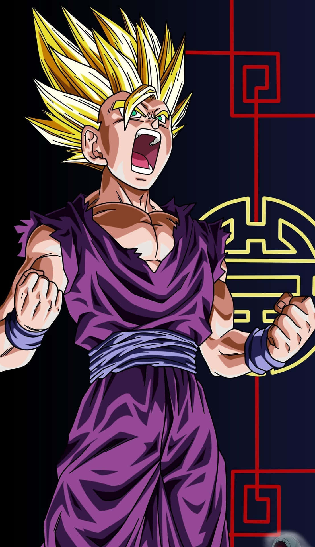 Screaming Gohan Iphone Background