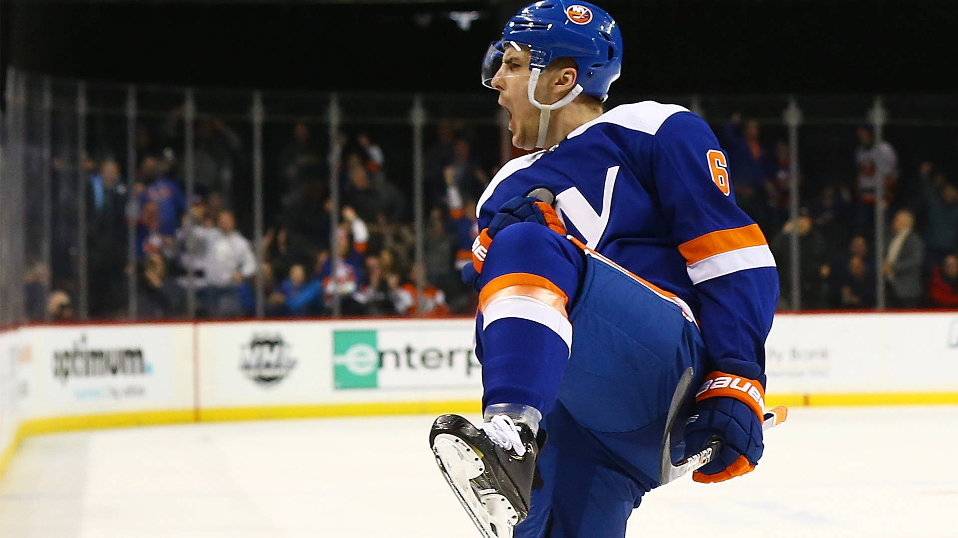 Screaming New York Islanders Player Background