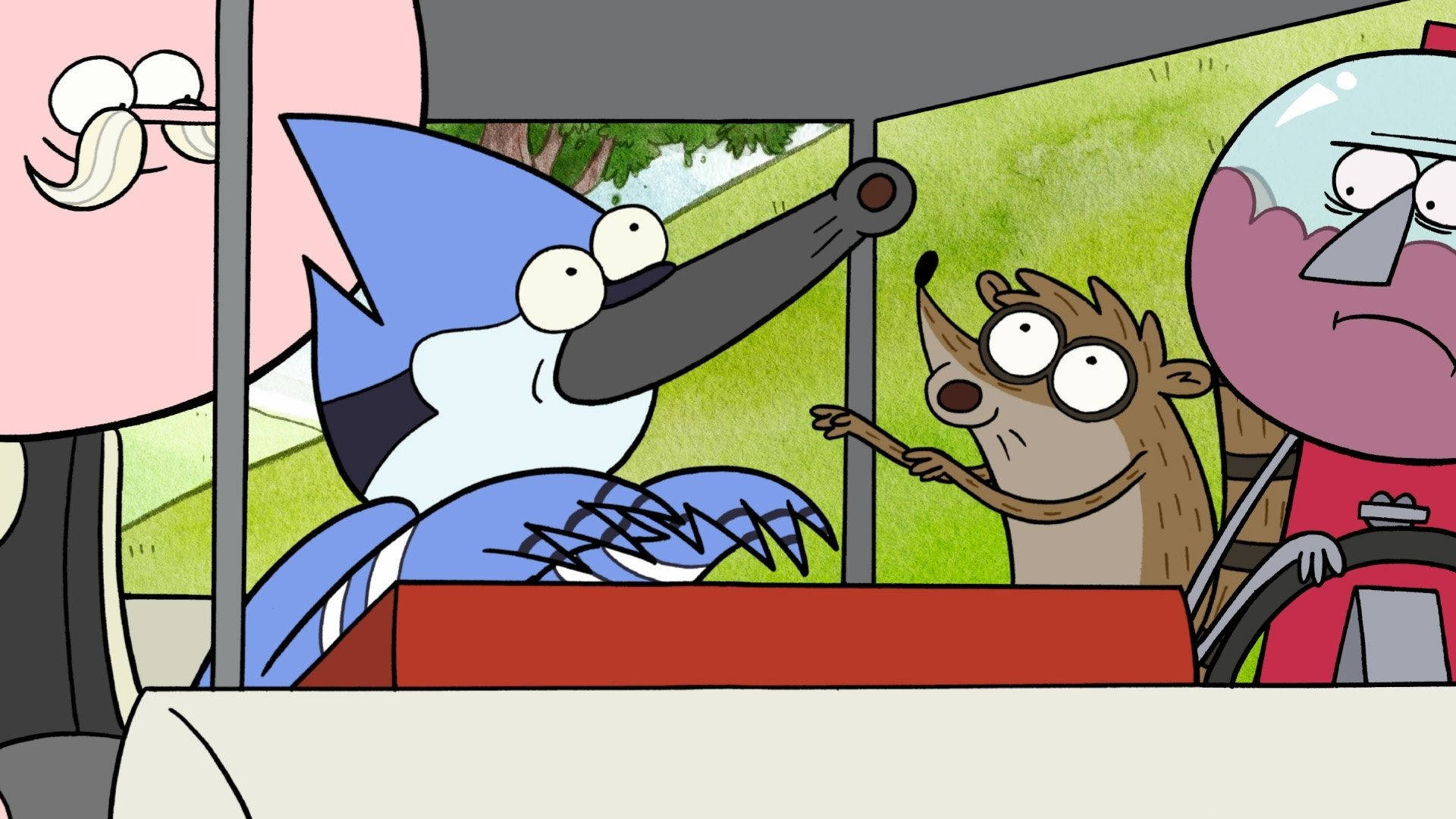 Screaming Regular Show Background