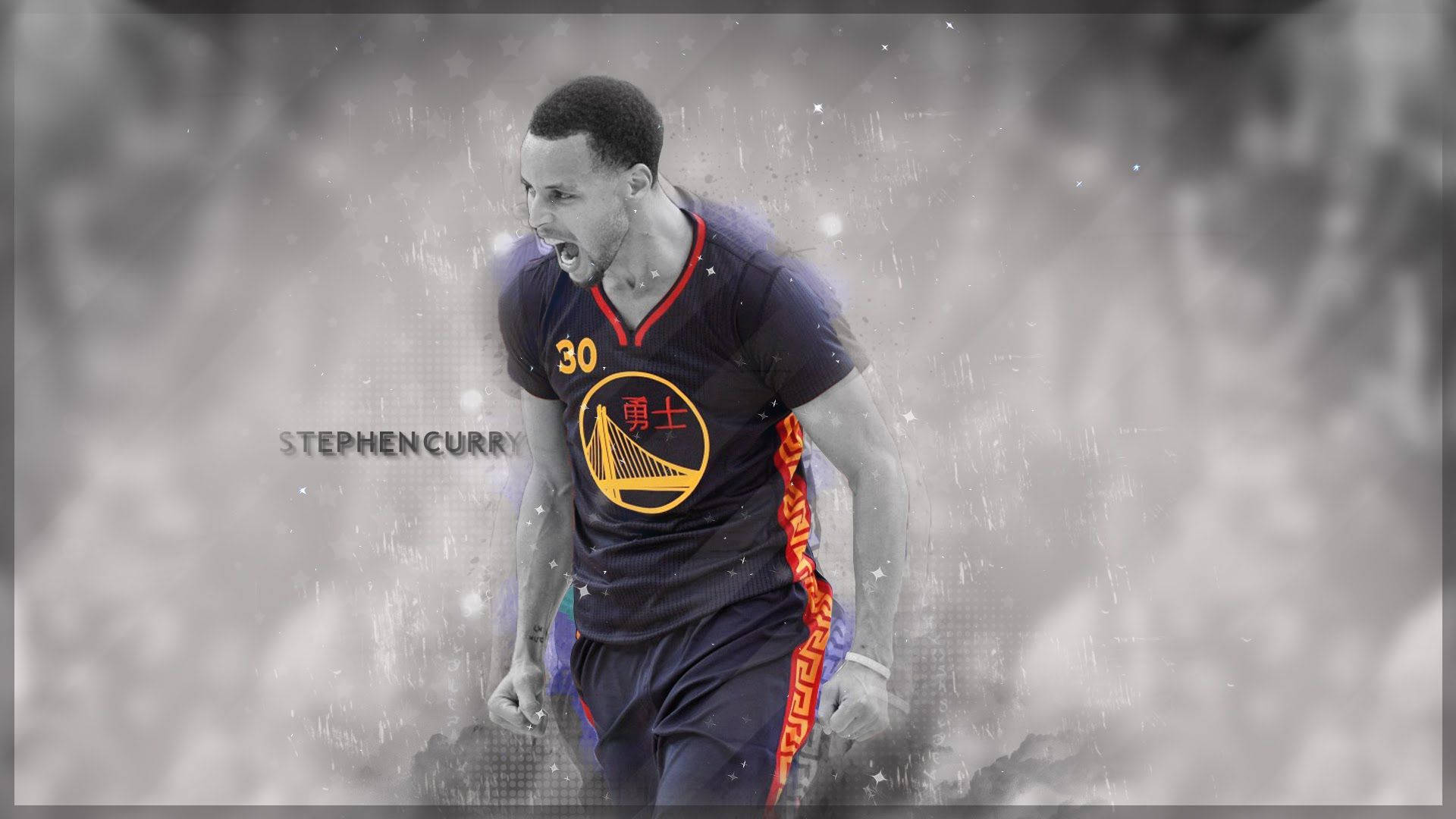 Screaming Stephen Curry Background