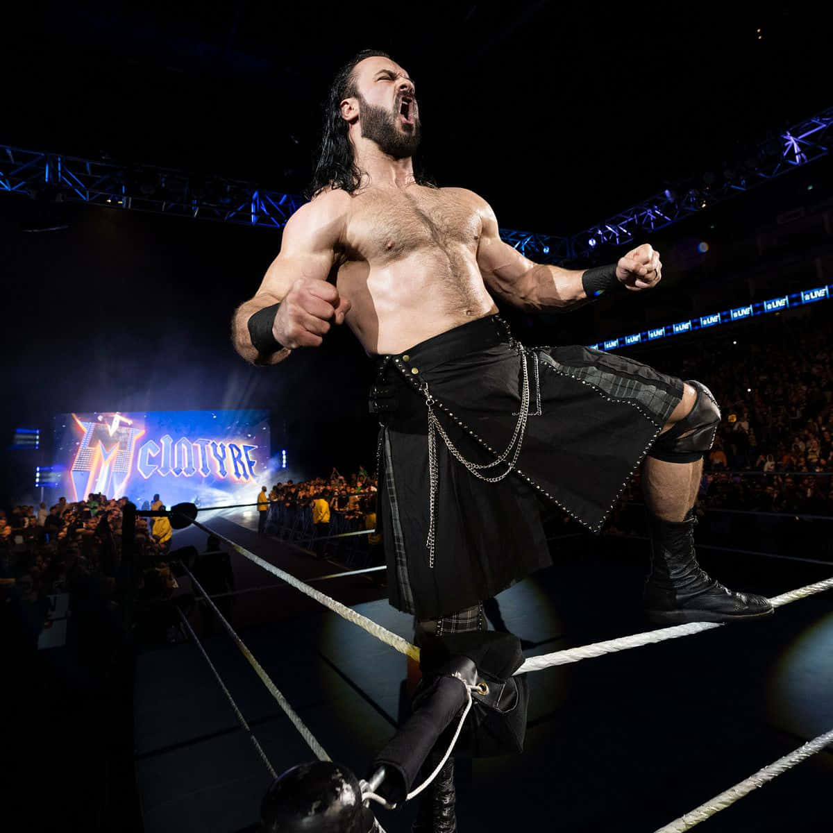 Screaming Wrestler Drew Mcintyre