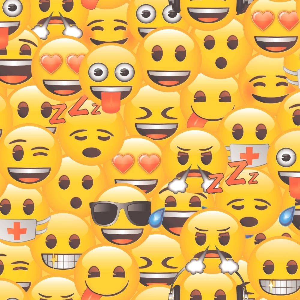 Screen Full Of Emoji Faces Background