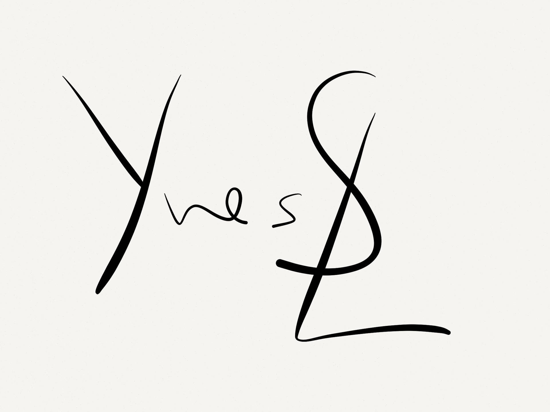 Scribbled Yves Saint Laurent Designer Logo Background