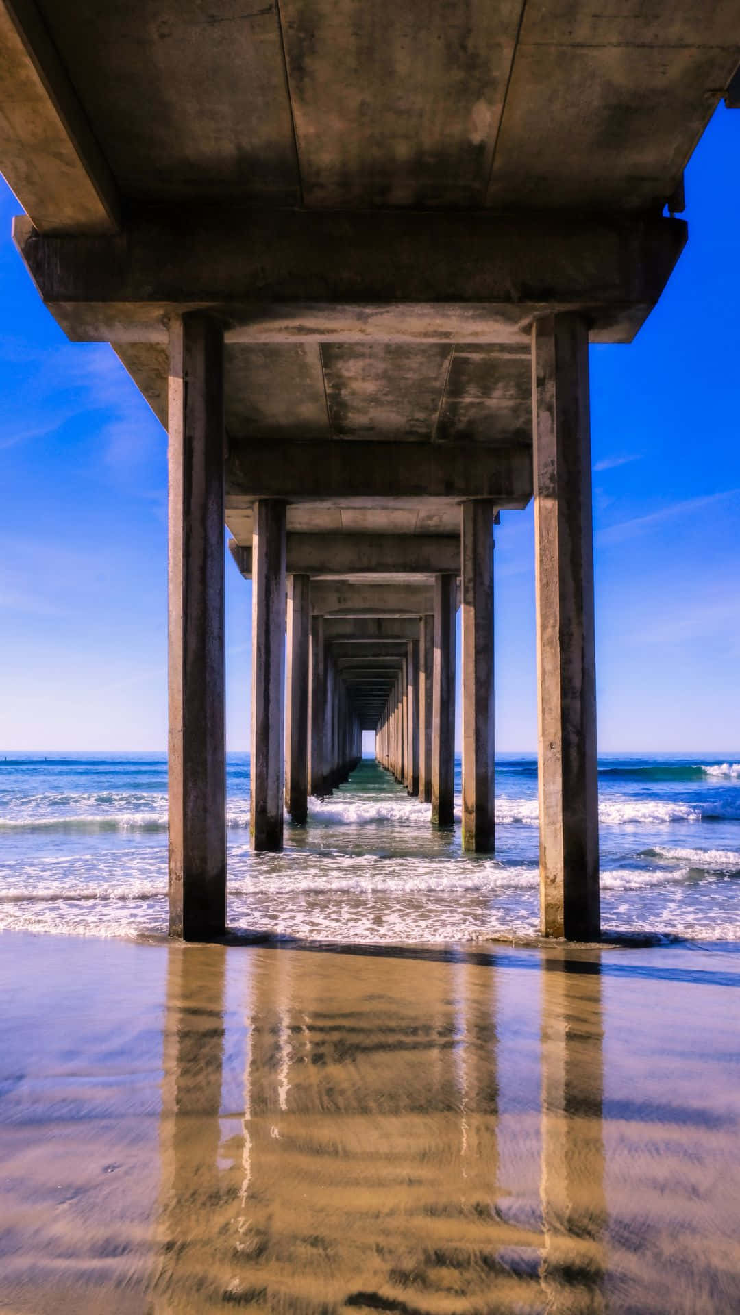 Scripps Pier In San Diego Iphone Background