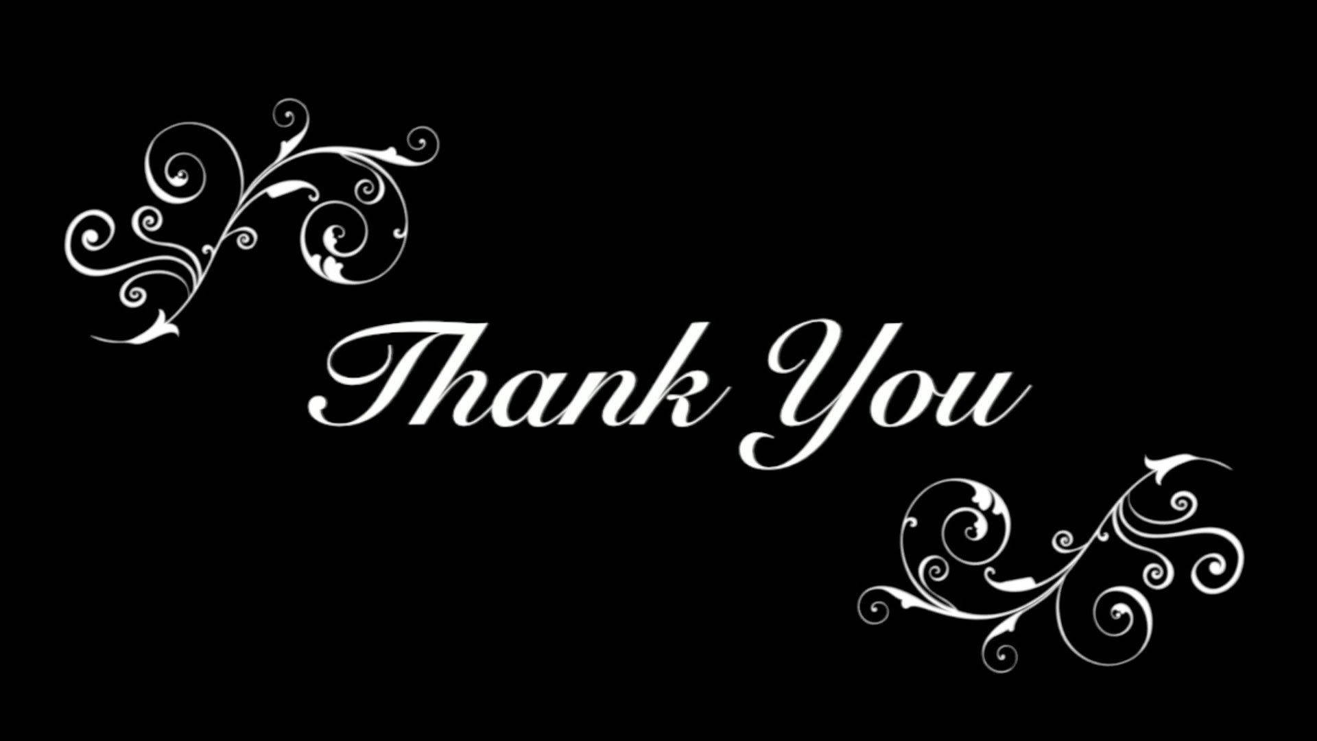 Script Font To Say Thanks For Watching Background