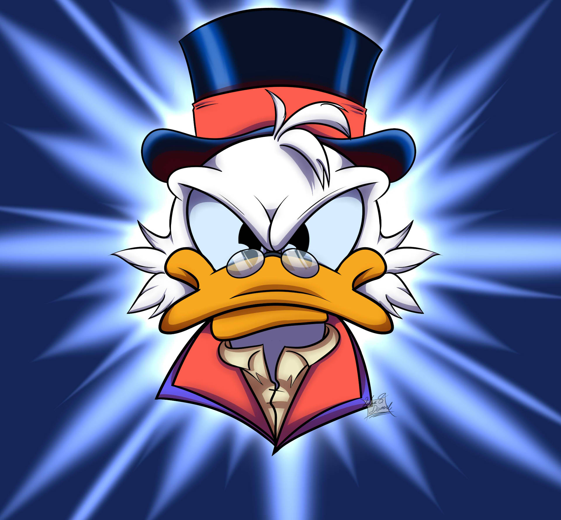 Scrooge Mcduck Angry Face Background
