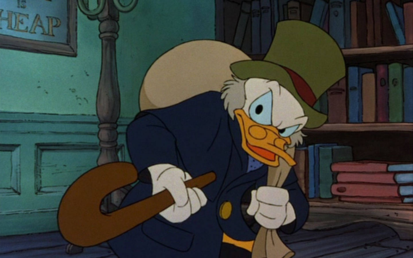 Scrooge Mcduck In Mickey's Christmas Carol Background