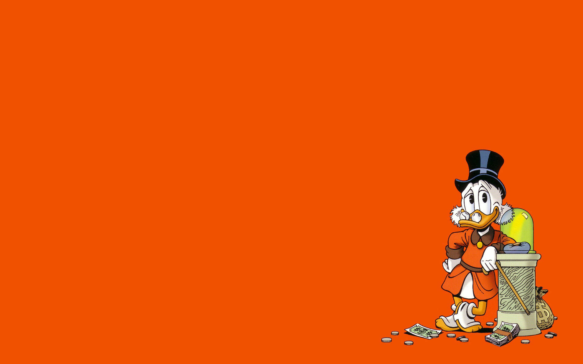 Scrooge Mcduck In Orange Background