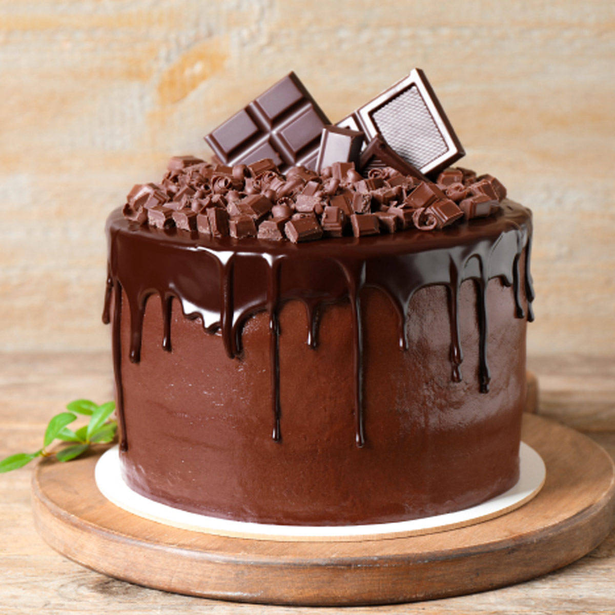 Scrumptious Aesthetic Chocolate Cake Background