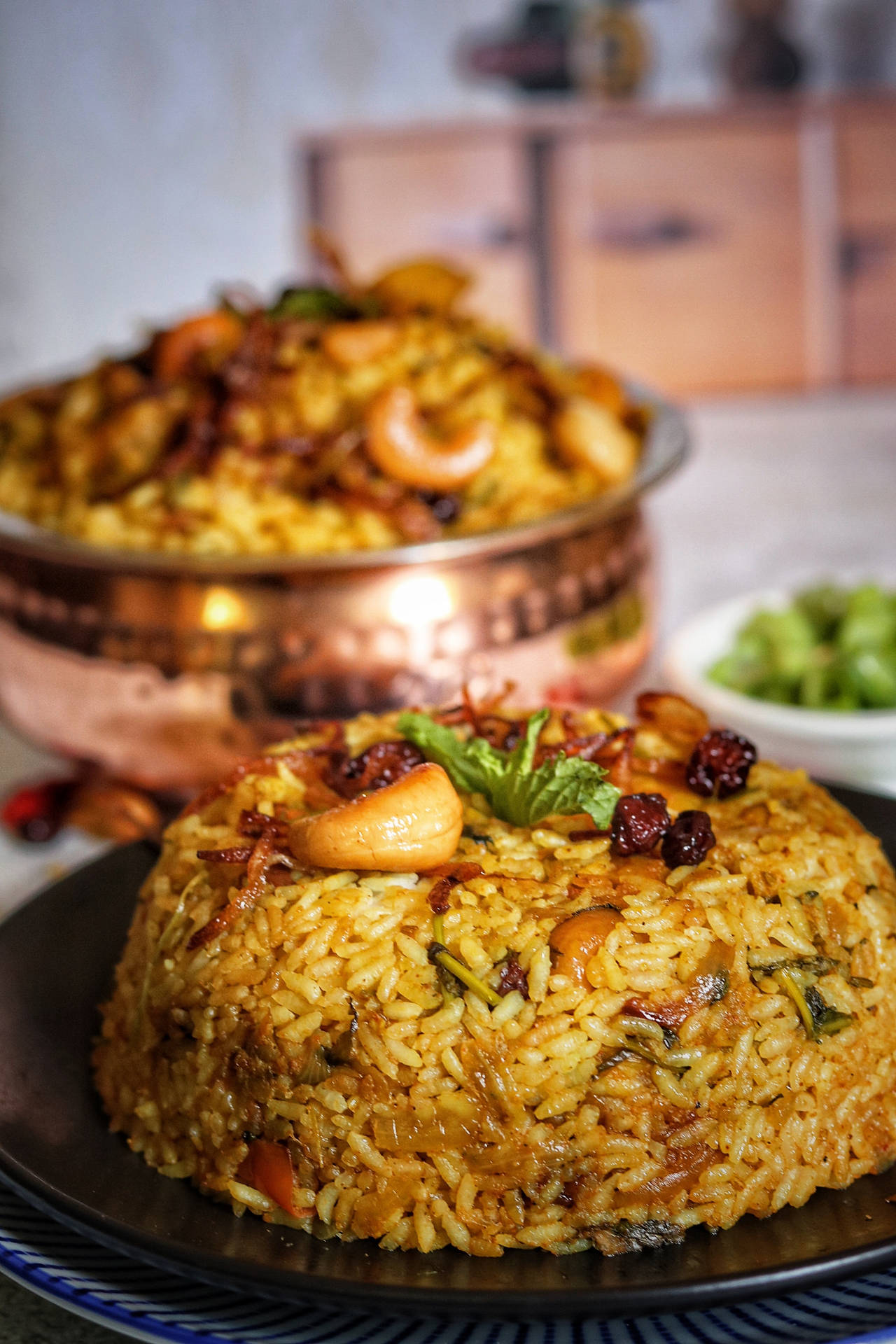 Scrumptious Cup Of Biryani Background