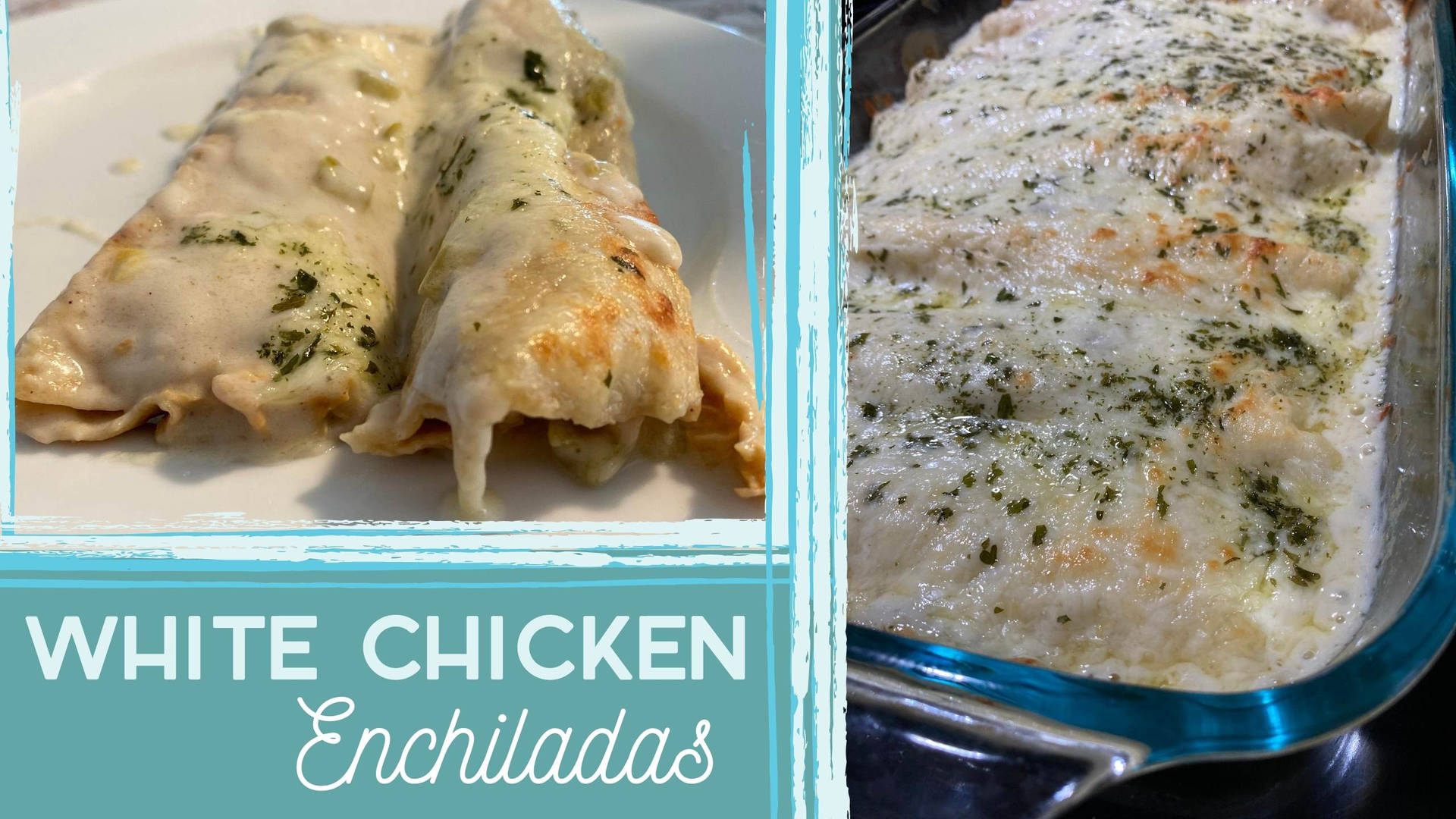 Scrumptious White Chicken Enchiladas Background