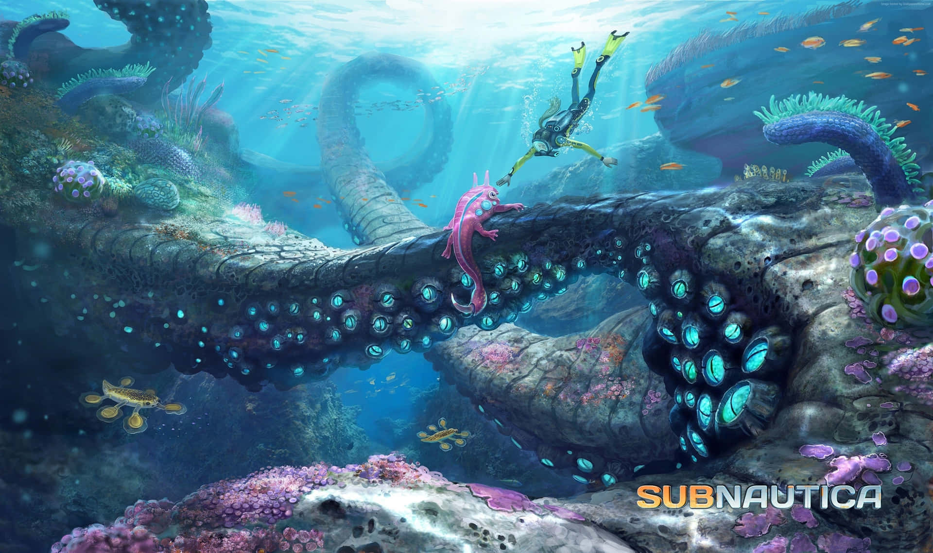 Scuba Dive Into The Depths Of The Unknown In Subnautica 4k. Background