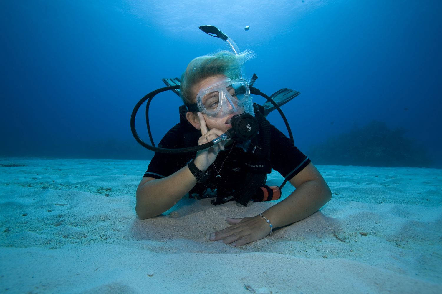 Scuba Diving Thinking Background