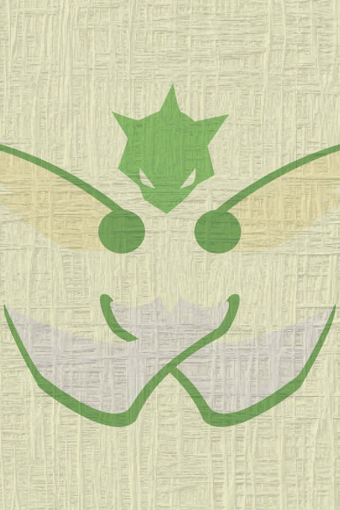 Scyther Outline Drawing On Canvas Background