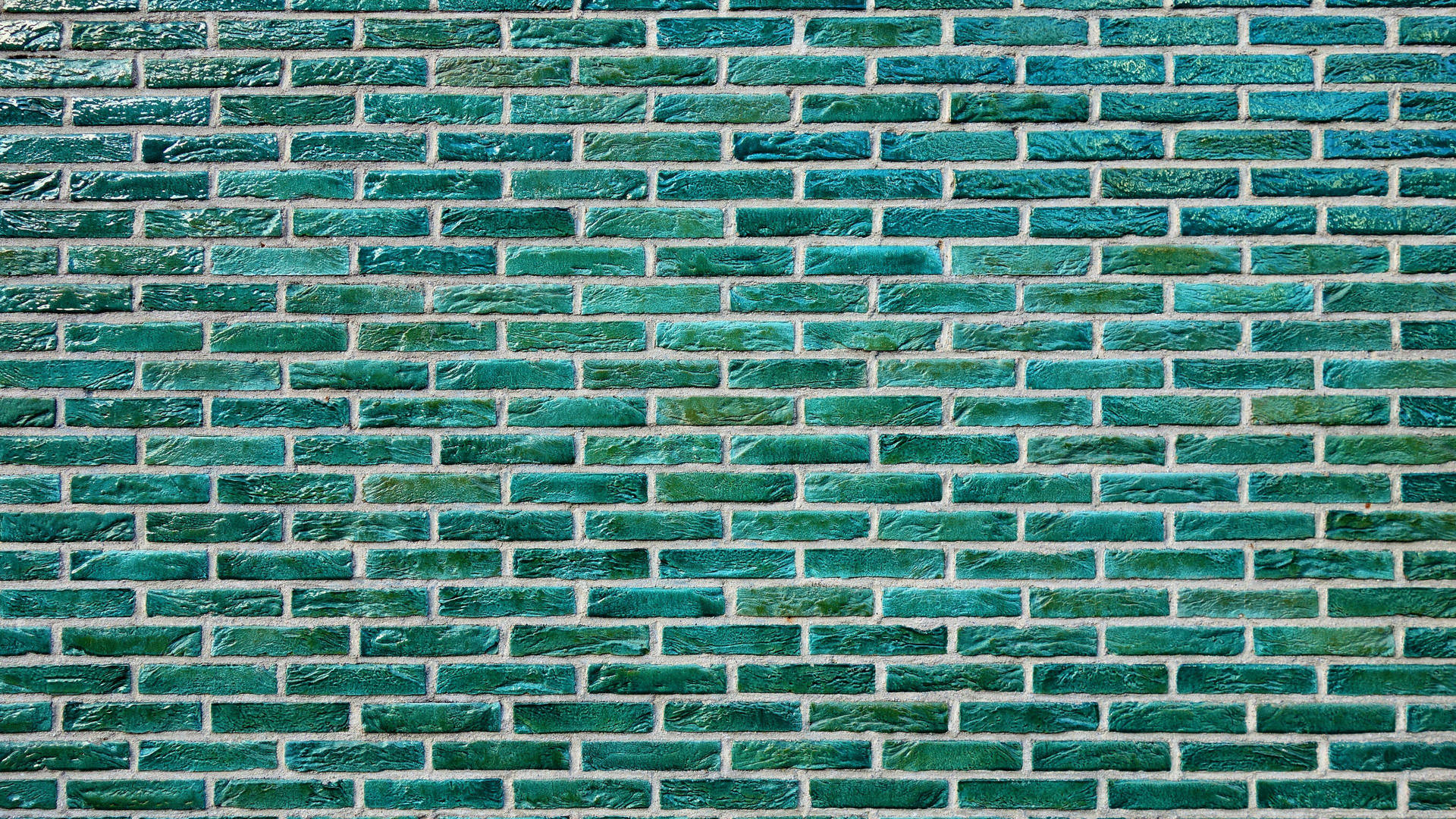 Sea Green Brick Texture Wall Barriers Background