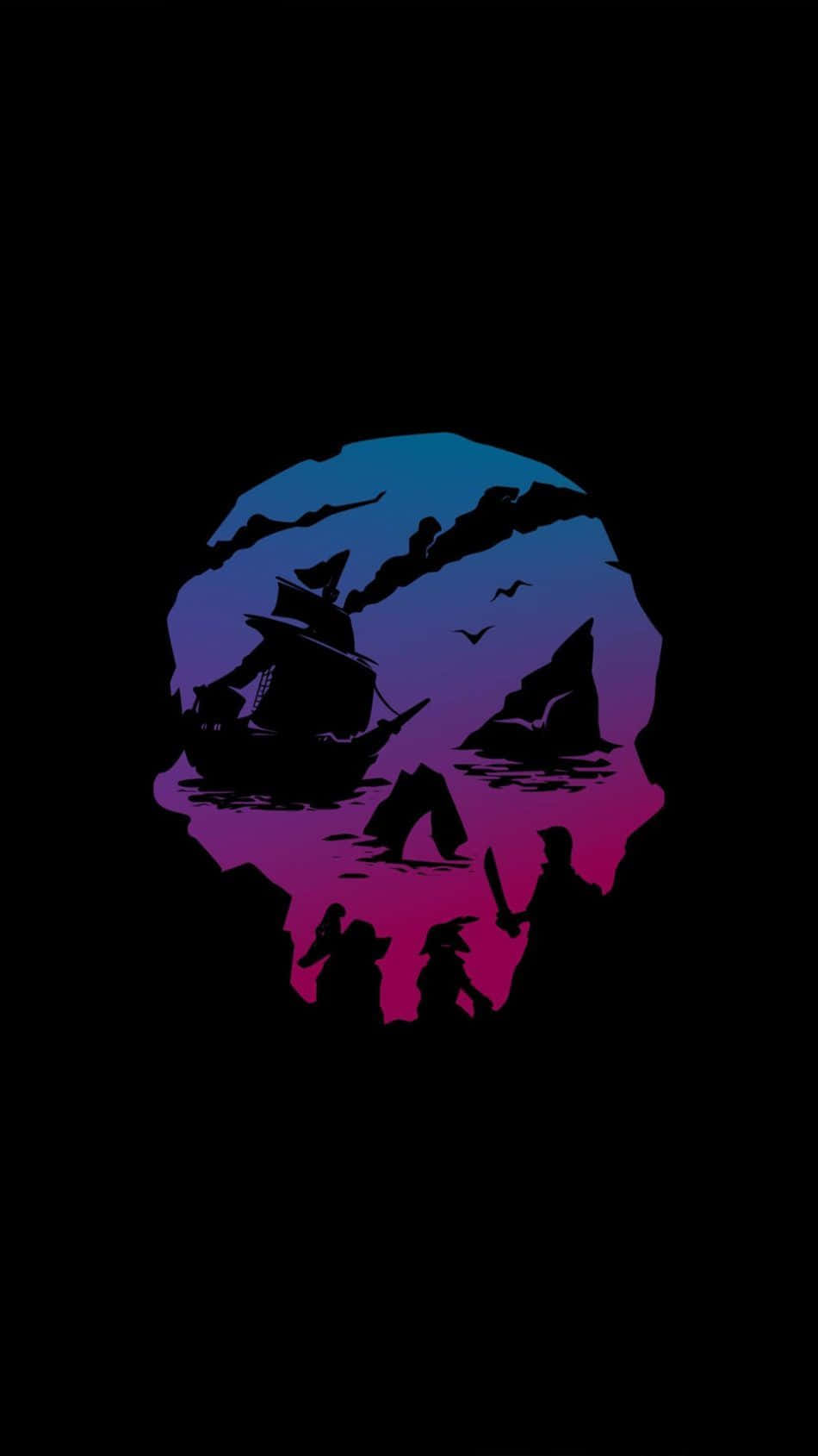 Sea Of Thieves Gradient Logo Phone Background