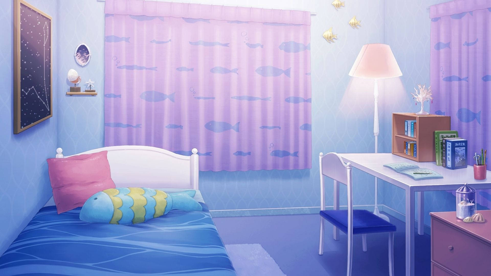 Sea Theme Anime Room Background