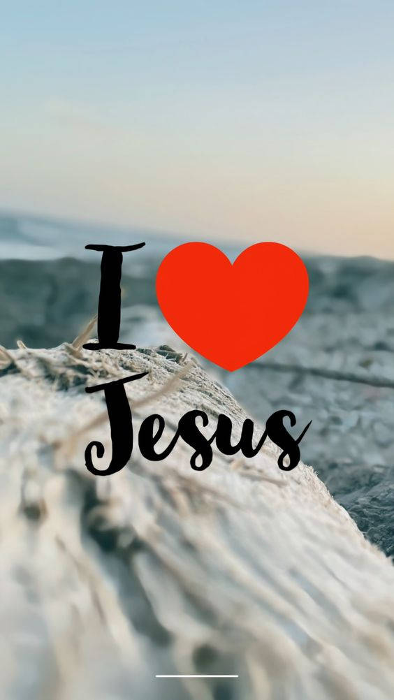 Sea View I Love Jesus Iphone Background